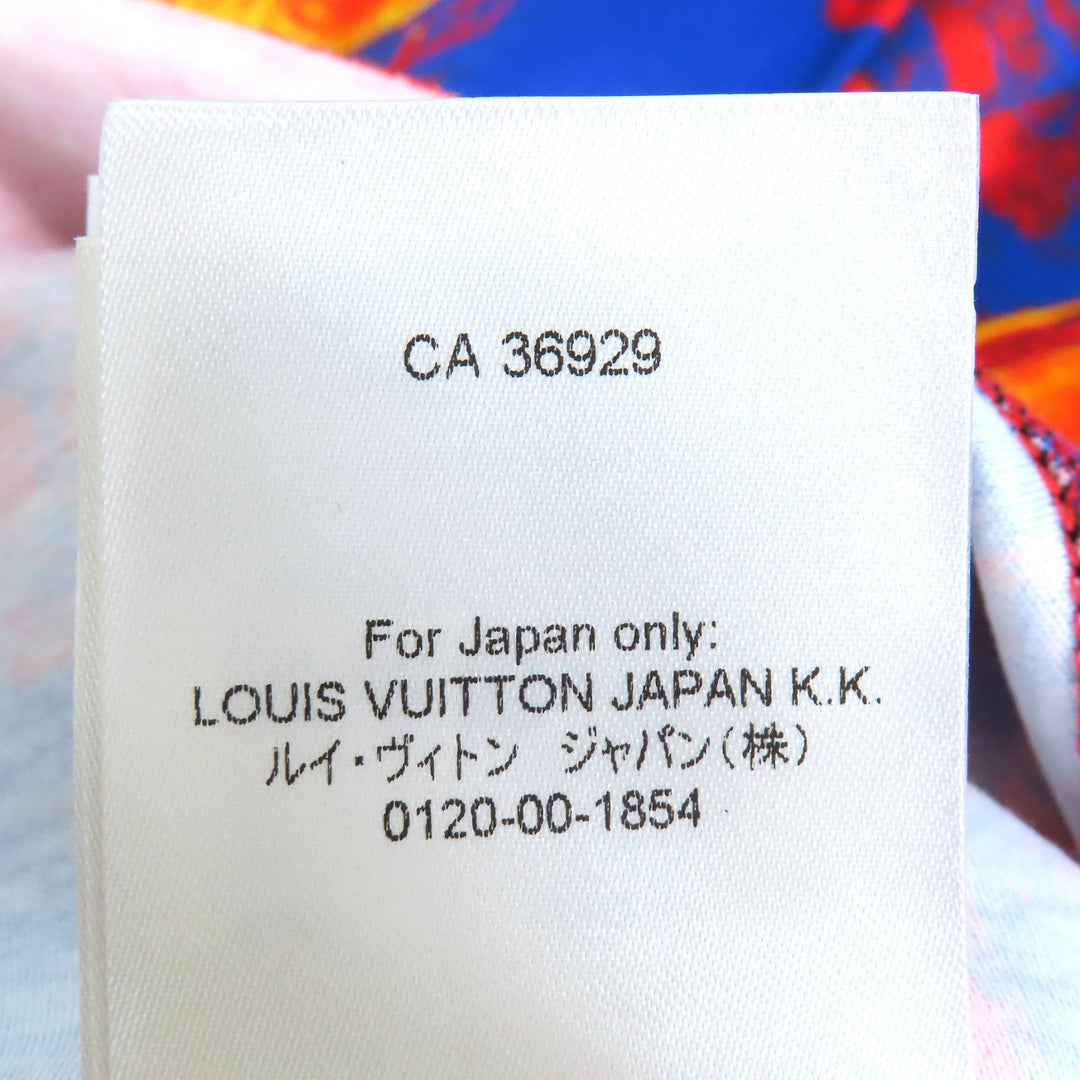 素晴らしい LOUIS VUITTON 半袖Tシャツ シティプリント LVチェーン クルーネック マルチカラー L