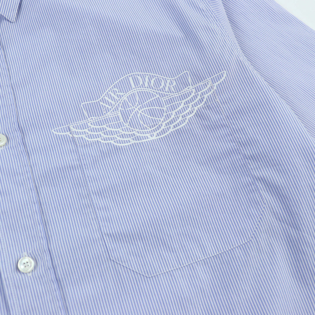 Great DIOR Shortsleeveshirt AIRDIOR logo embroiderywithpocket men39 033C502A4823