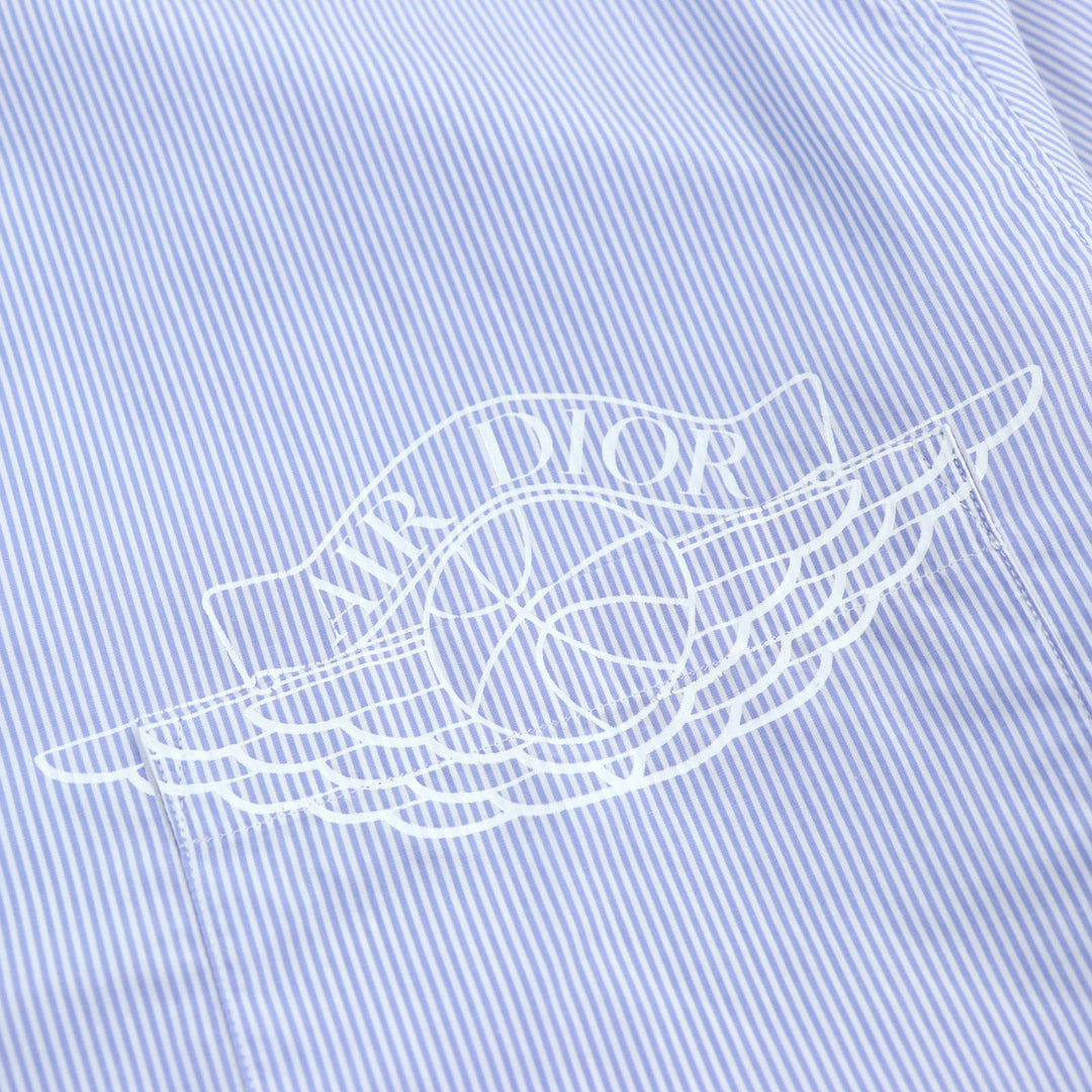 Great DIOR Shortsleeveshirt AIRDIOR logo embroiderywithpocket men39 033C502A4823