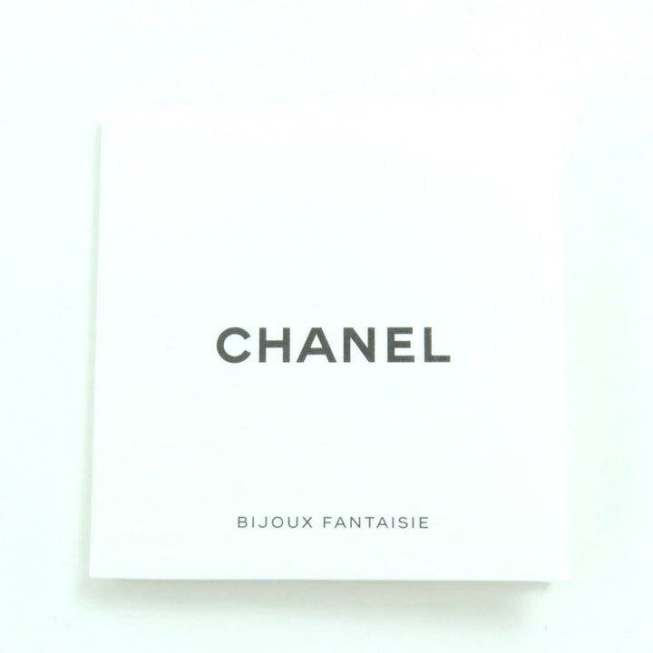 Excellent CHANEL VallettaCOCOMark ChainPearlStarCloverBijou Goldblack Women B20B