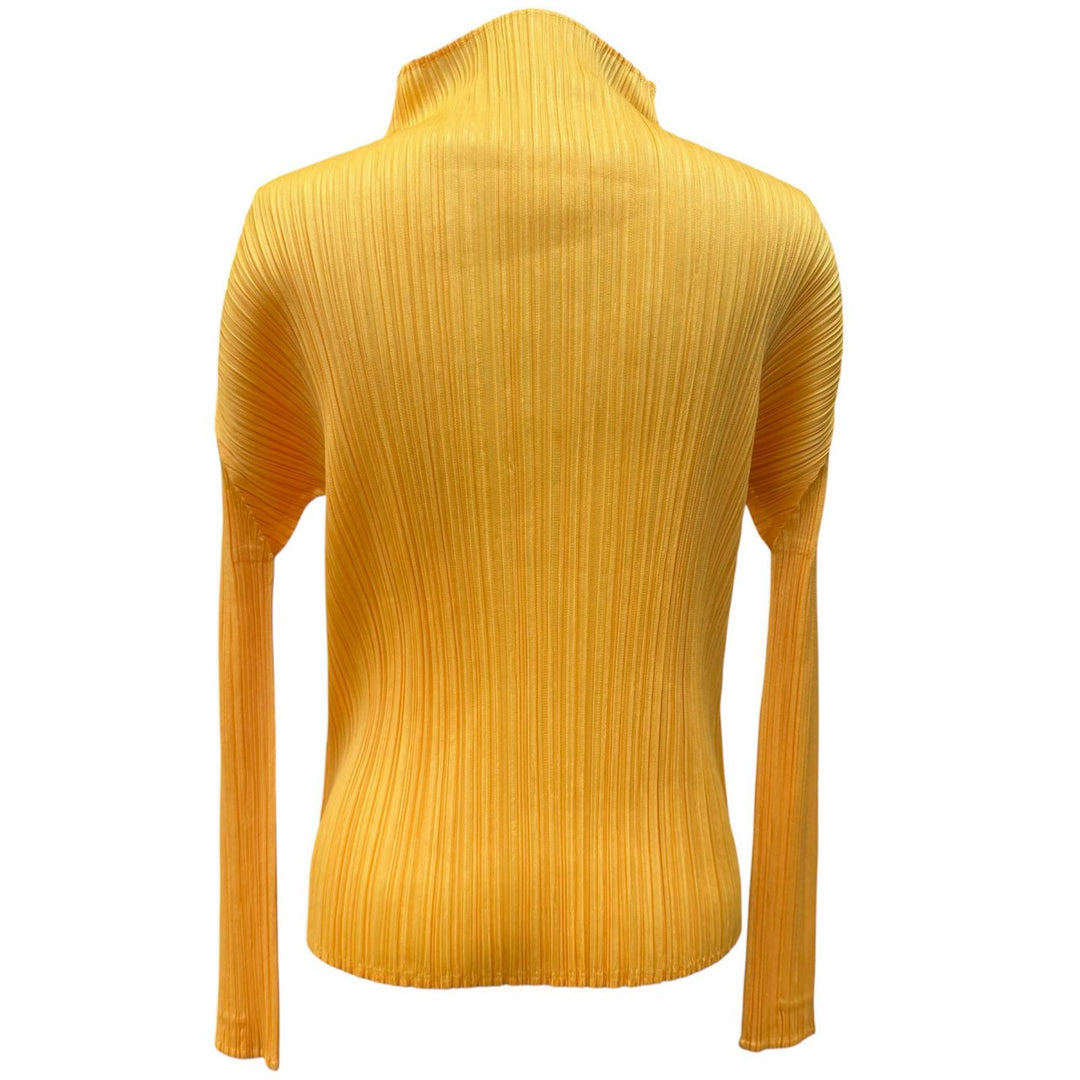 Excellent PLEATS PLEASE T-shirt High neck Long sleeve polyester 3 PP61-JK122