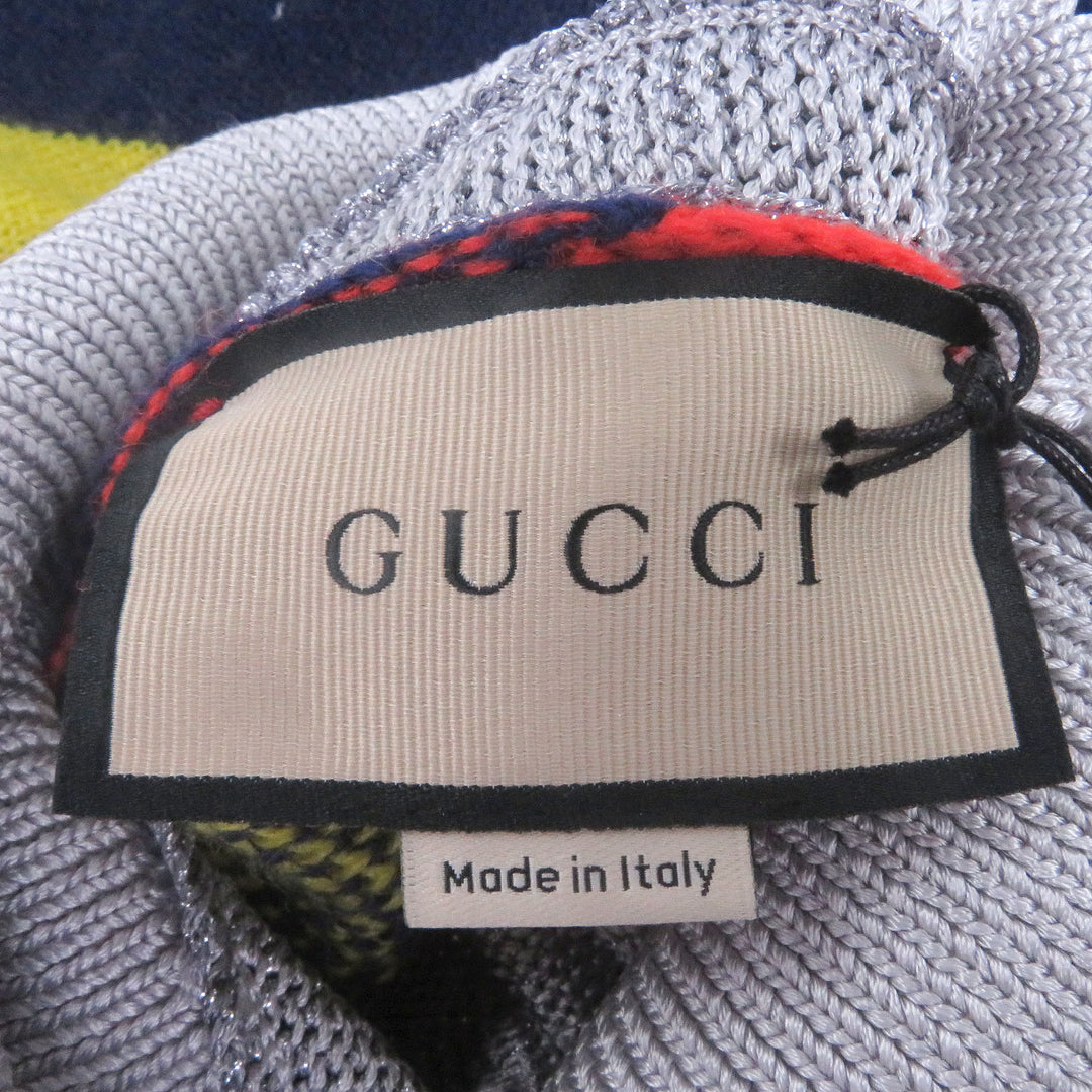 Pristine GUCCI sweater Turtleneck docking design multicolor wool mens S 724770