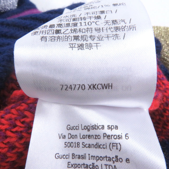 Pristine GUCCI sweater Turtleneck docking design multicolor wool mens S 724770