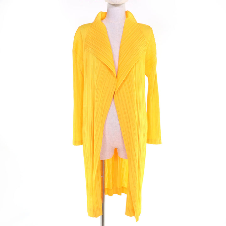 Excellent PLEATS PLEASE cardigan Front-opening long-sleeved shirt yellow 3