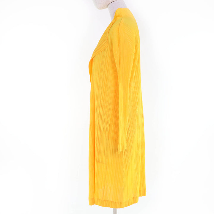 Excellent PLEATS PLEASE cardigan Front-opening long-sleeved shirt yellow 3