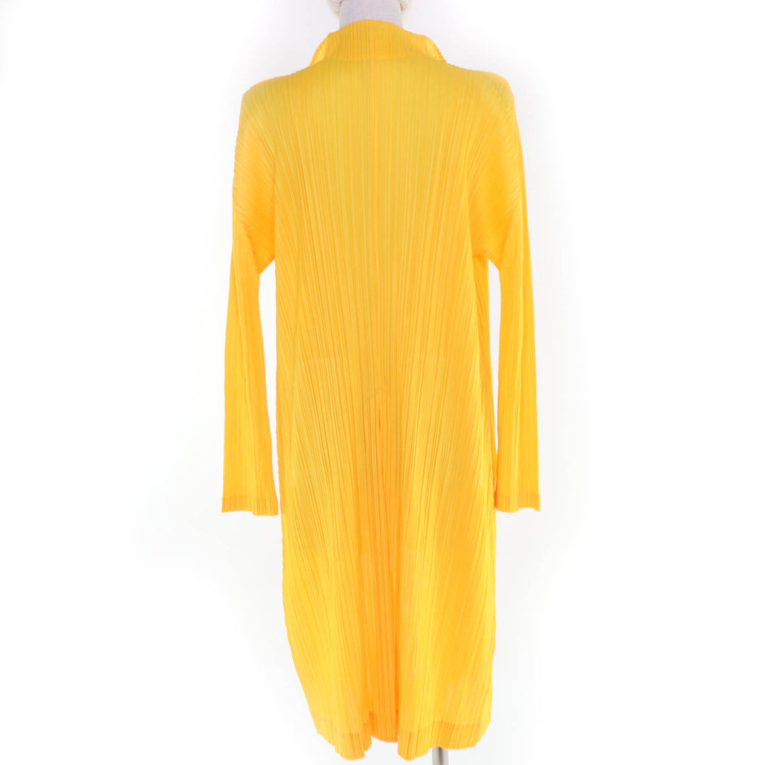 Excellent PLEATS PLEASE cardigan Front-opening long-sleeved shirt yellow 3