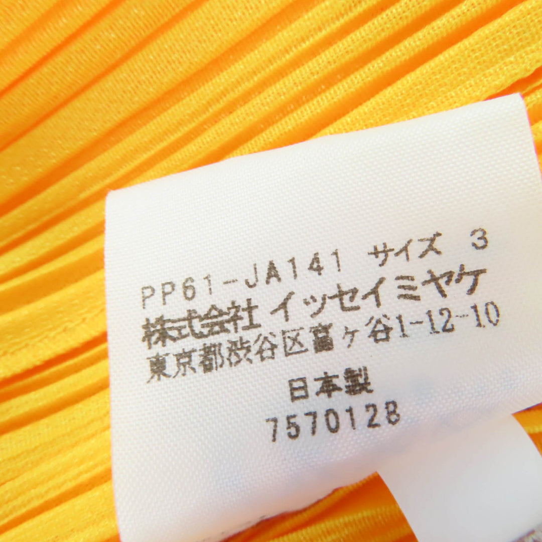 Excellent PLEATS PLEASE cardigan Front-opening long-sleeved shirt yellow 3