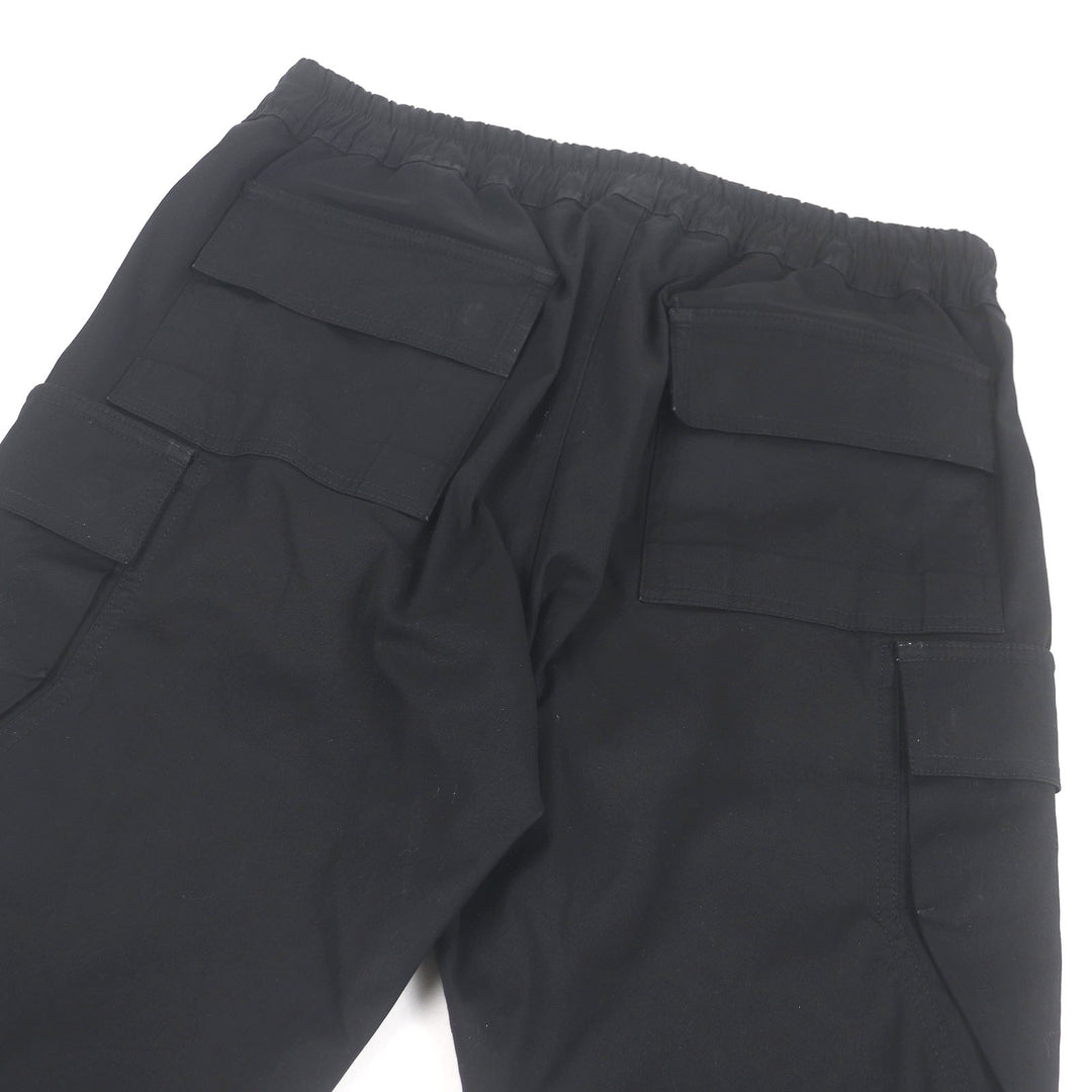 素晴らしいリック・オウエンス パンツ マストドン メガ カーゴ ロングパンツ ブラック 48 RU01C4337