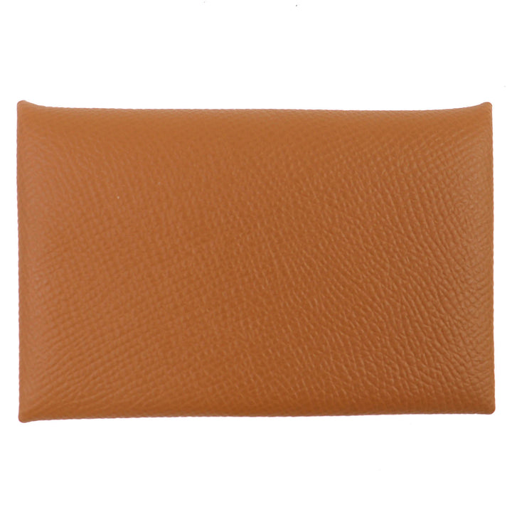 Pristine HERMES Card Case Calvi Epsom Leather Women