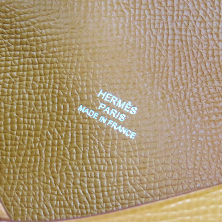 Pristine HERMES Card Case Calvi Epsom Leather Women