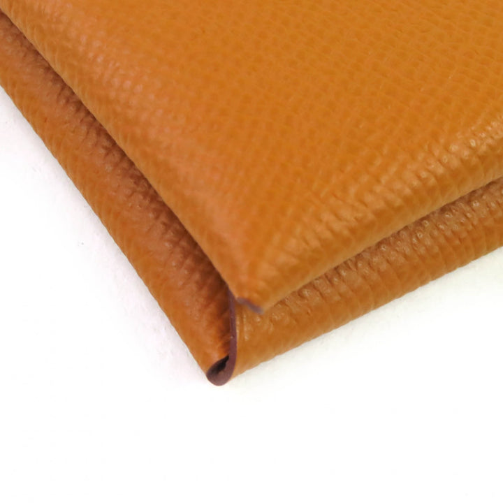 Pristine HERMES Card Case Calvi Epsom Leather Women