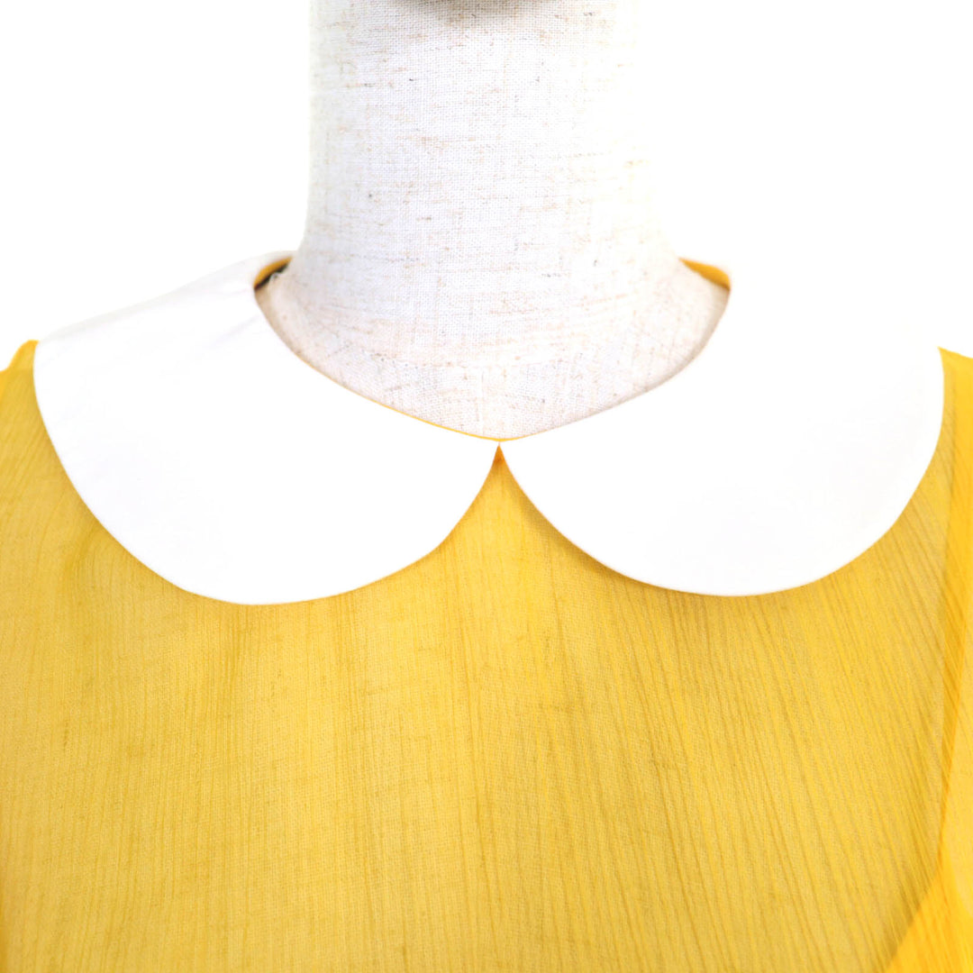 Pristine GUCCI one piece with inner lining yellow silk Women 36 728125