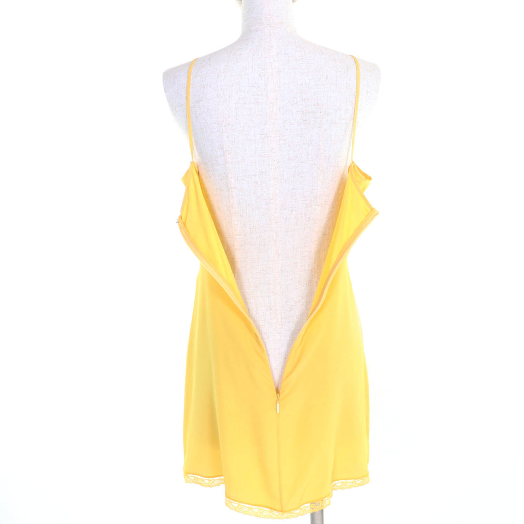 新品 GUCCI ワンピース 裏地付き イエロー シルク レディース 36 728125