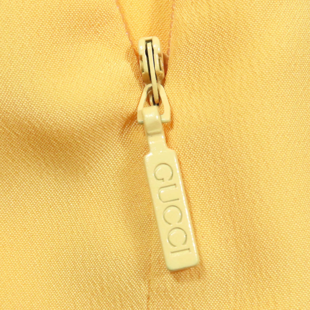新品 GUCCI ワンピース 裏地付き イエロー シルク レディース 36 728125