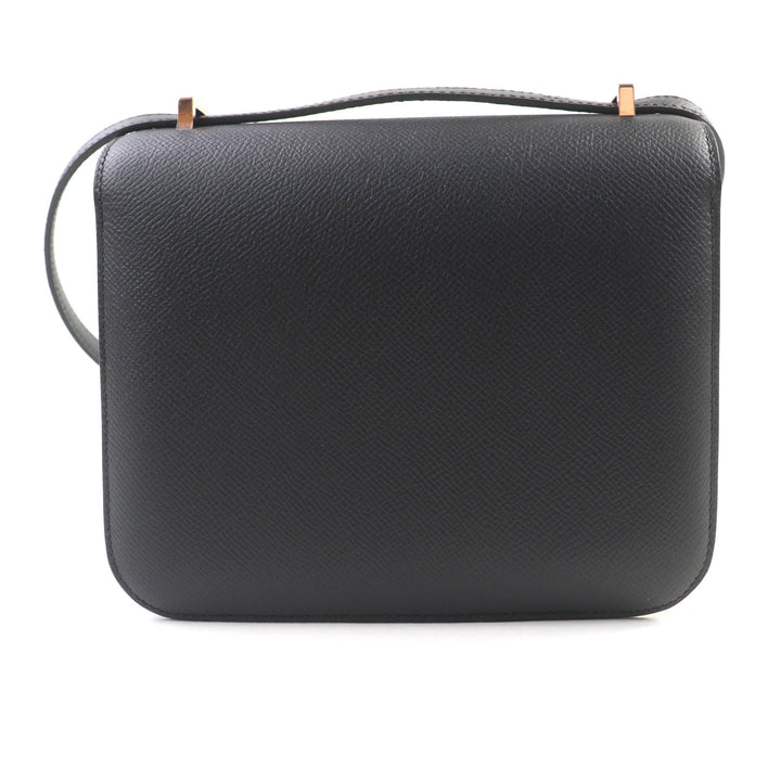 HERMES ショルダーバッグ コンスタンス3 ミニ ミロワール ブラック エプソン レザー レディース