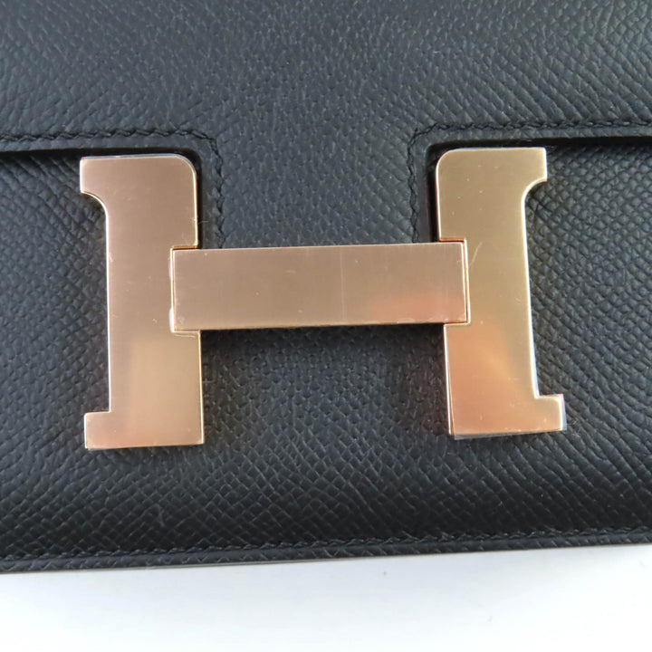 HERMES ショルダーバッグ コンスタンス3 ミニ ミロワール ブラック エプソン レザー レディース