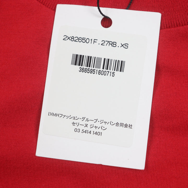 Pristine CELINE T-shirt STRANGE print crew neck Red cotton mens XS 2X826501F