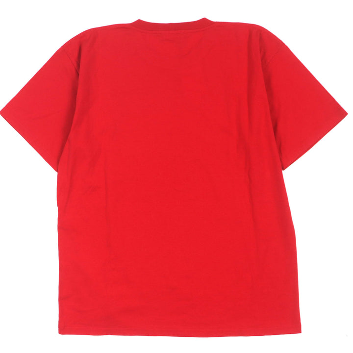 Pristine CELINE T-shirt STRANGE print crew neck Red cotton mens XS 2X826501F