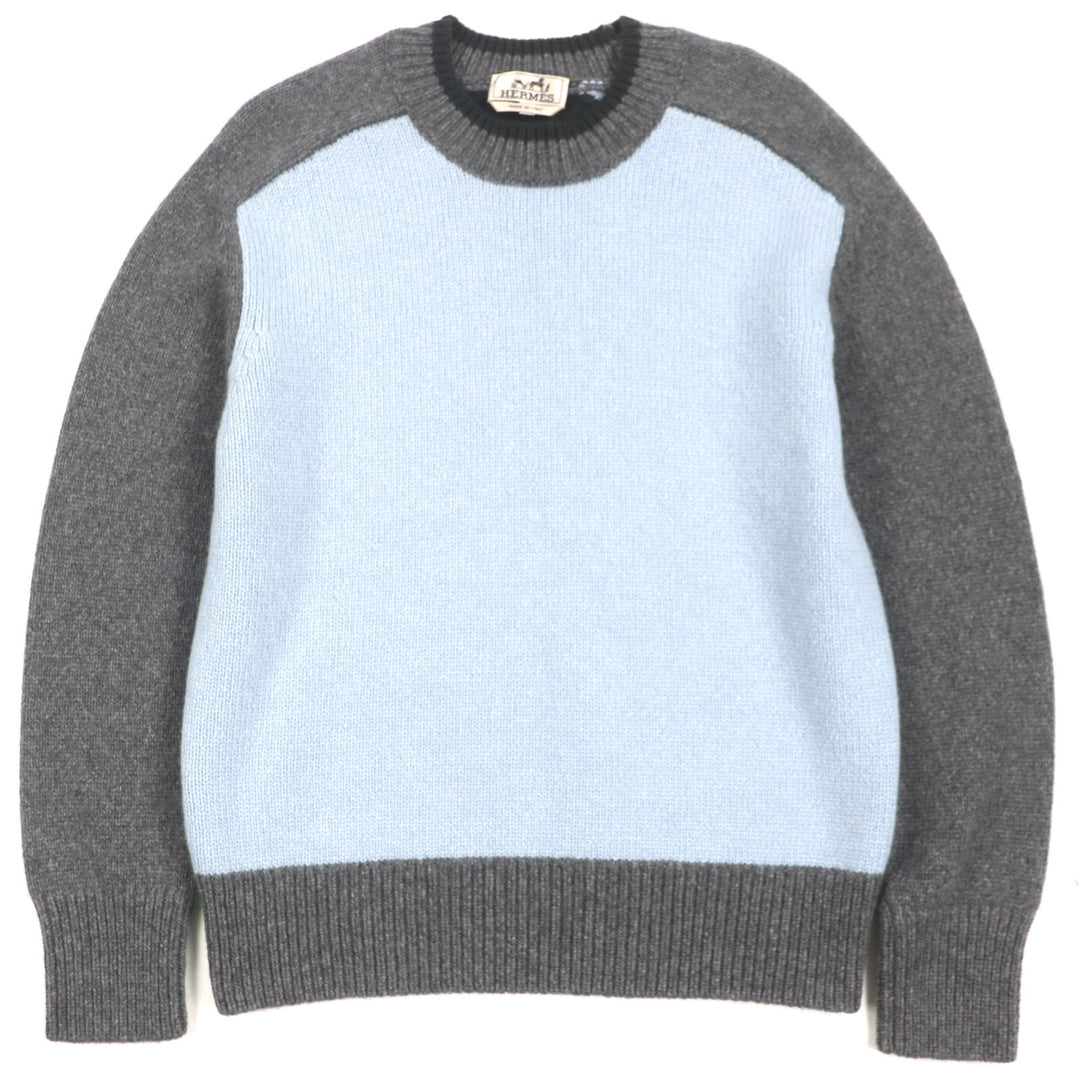 Excellent HERMES sweater low gauge knit Multi cashmere mens S