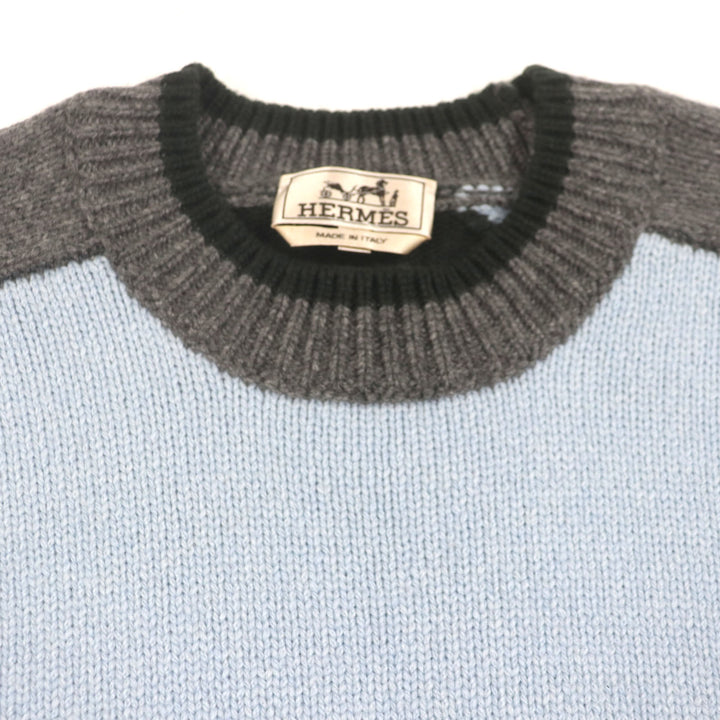 Excellent HERMES sweater low gauge knit Multi cashmere mens S