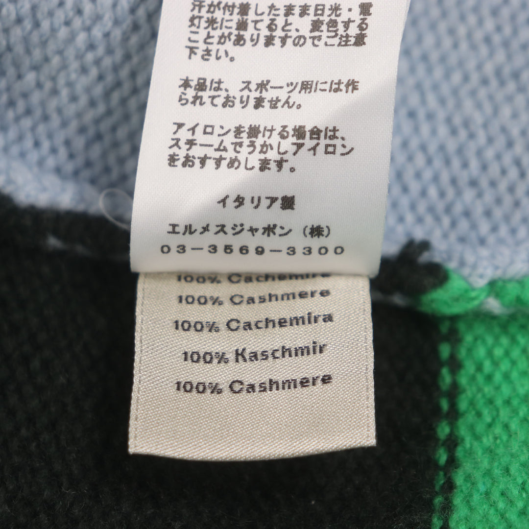 Excellent HERMES sweater low gauge knit Multi cashmere mens S