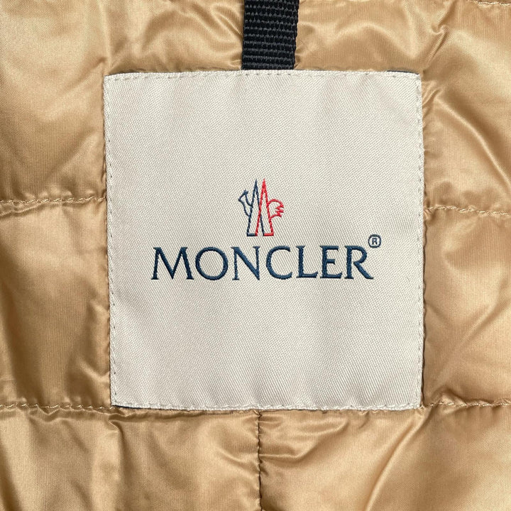 Great MONCLER down coat LIGNEVILLE No collar, 3/4 sleeves black cotton Women 2