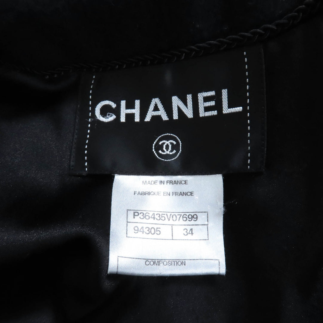 素晴らしい CHANEL コート ベルト付き ココマークボタン ロング ブラック カシミア レディース 34 P36435