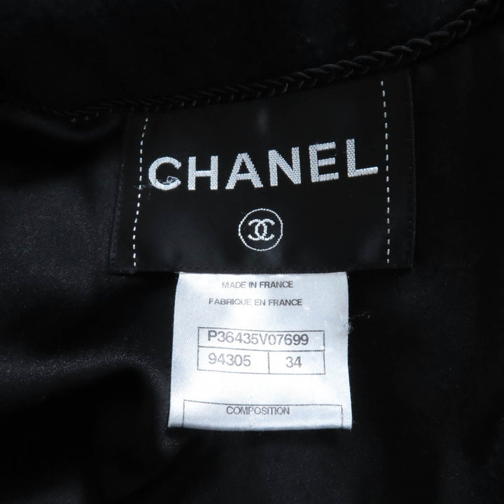 素晴らしい CHANEL コート ベルト付き ココマークボタン ロング ブラック カシミア レディース 34 P36435