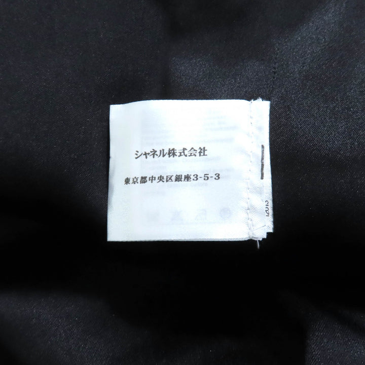素晴らしい CHANEL コート ベルト付き ココマークボタン ロング ブラック カシミア レディース 34 P36435