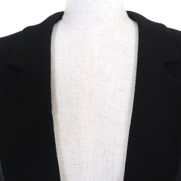 Great CHANEL Jacket COCO Mark ZIP black wool Women 42 02P P19666V11211