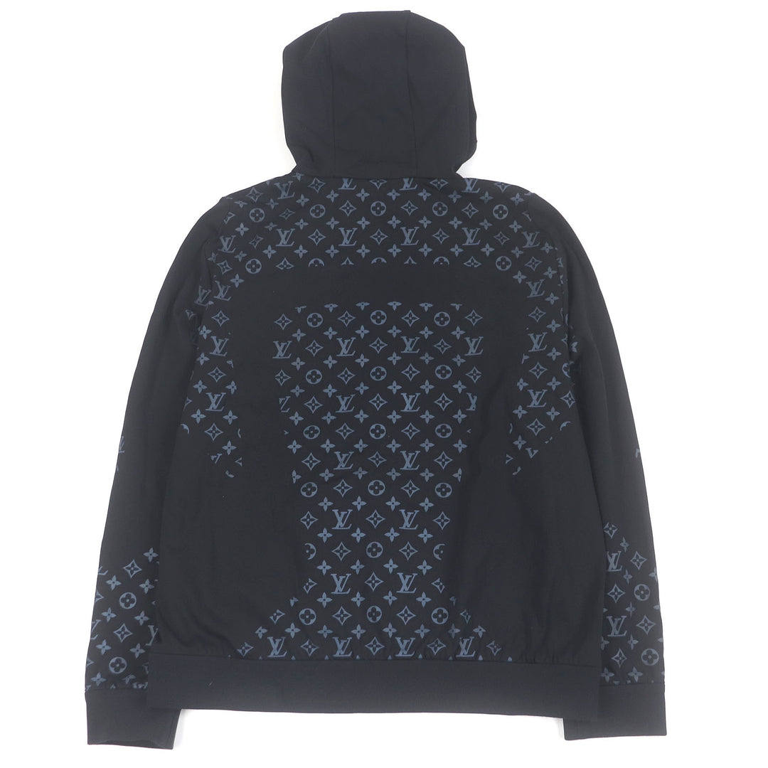 LOUIS VUITTON パーカー LV 2054 ハイブリッド ジップスルー モノグラム パーカー ブラック