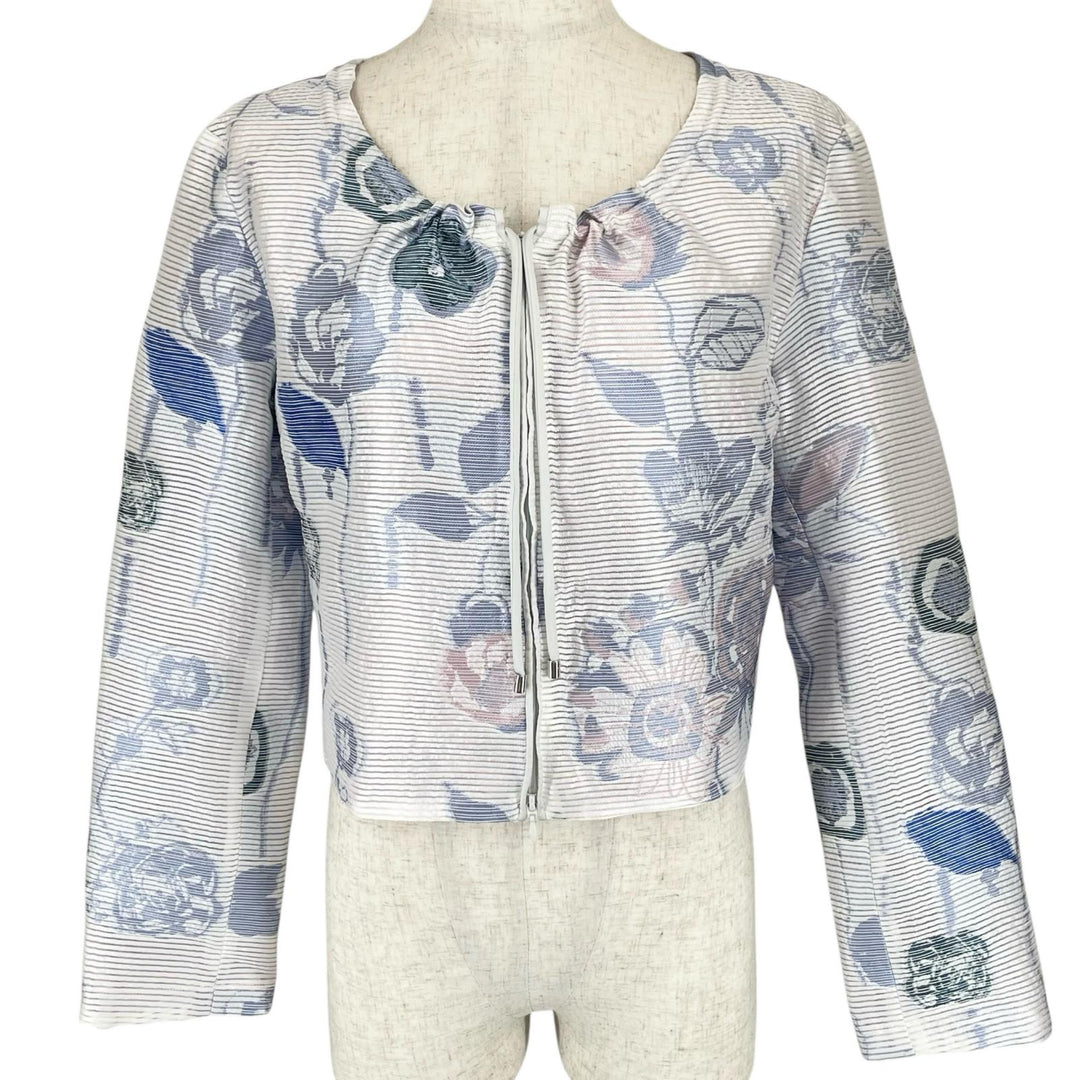 新品 EMPORIO ARMANI ジャケット 花柄 ZIP マルチカラー レディース 38