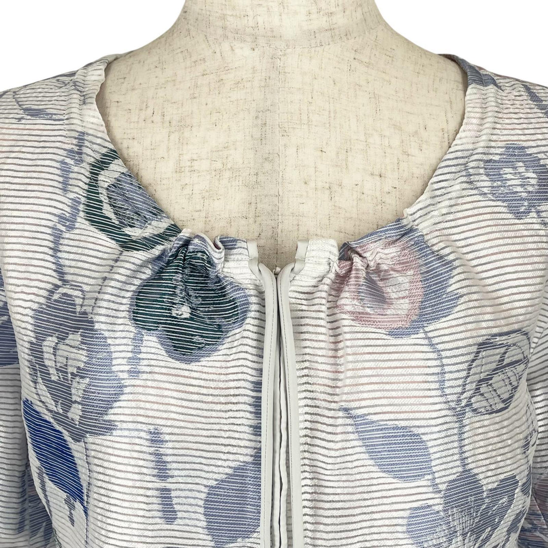 新品 EMPORIO ARMANI ジャケット 花柄 ZIP マルチカラー レディース 38
