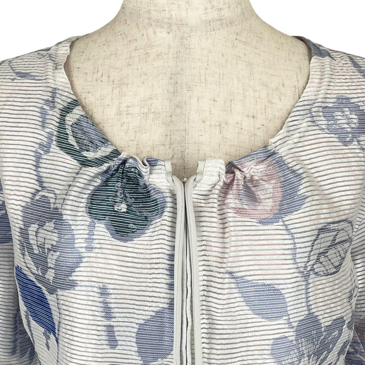 新品 EMPORIO ARMANI ジャケット 花柄 ZIP マルチカラー レディース 38