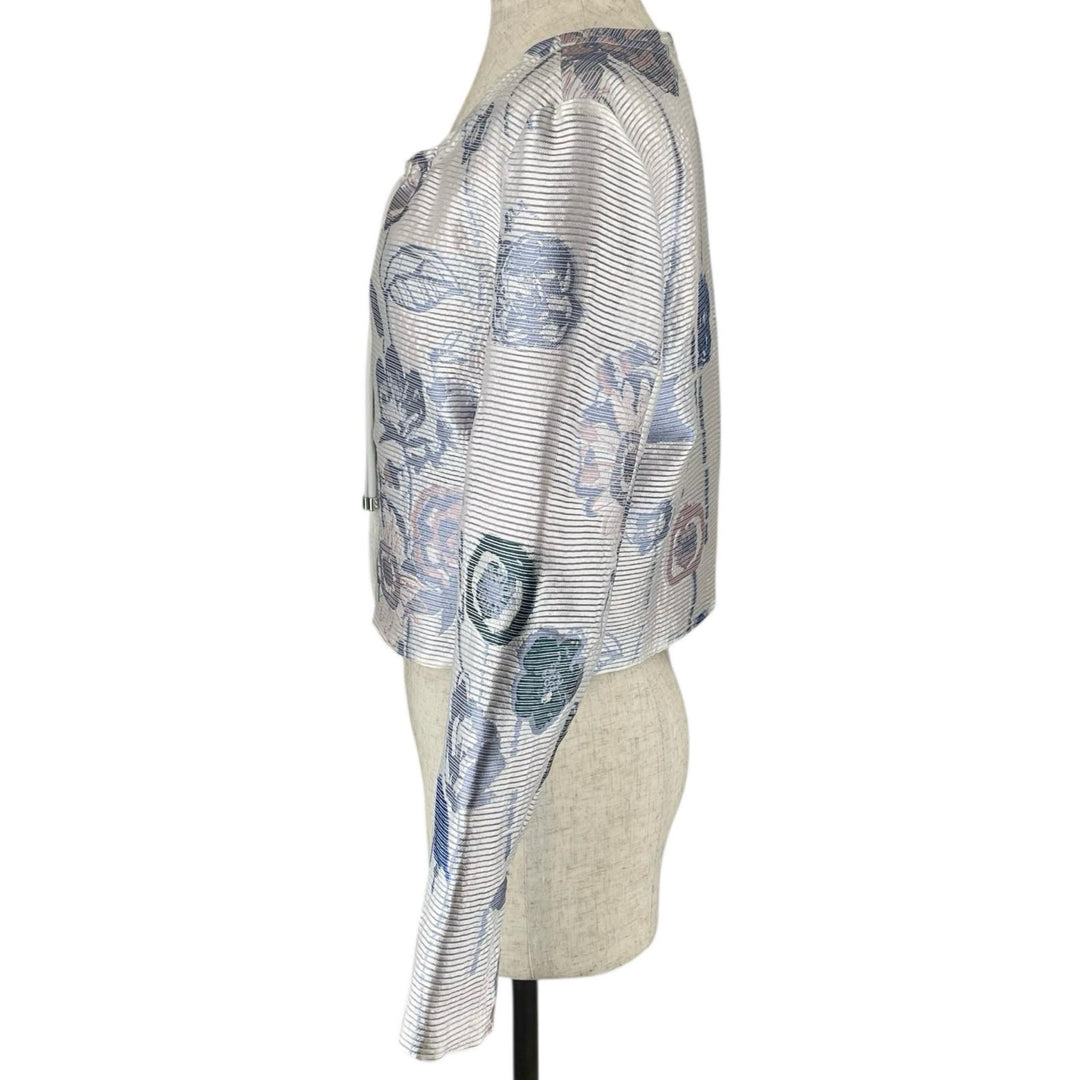 新品 EMPORIO ARMANI ジャケット 花柄 ZIP マルチカラー レディース 38