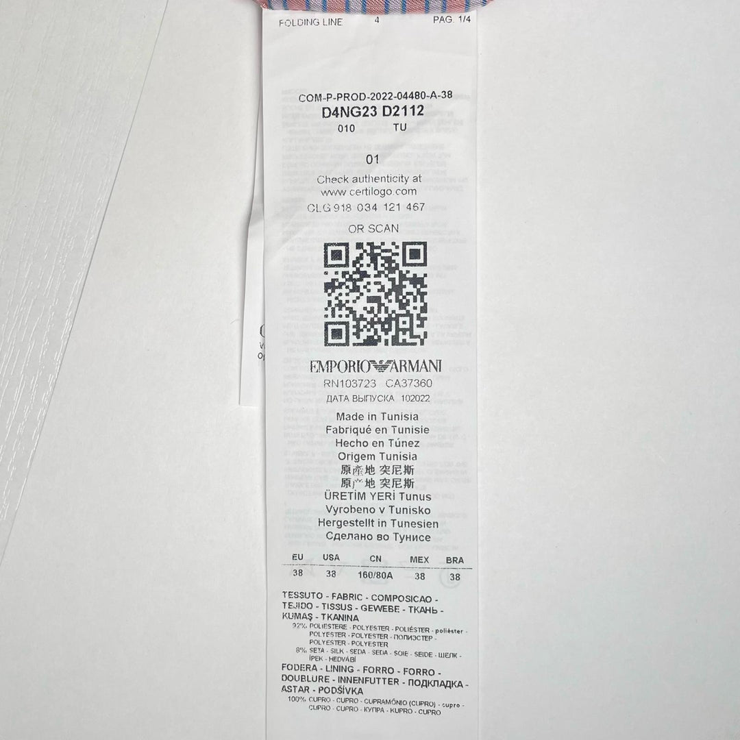 新品 EMPORIO ARMANI ジャケット 花柄 ZIP マルチカラー レディース 38