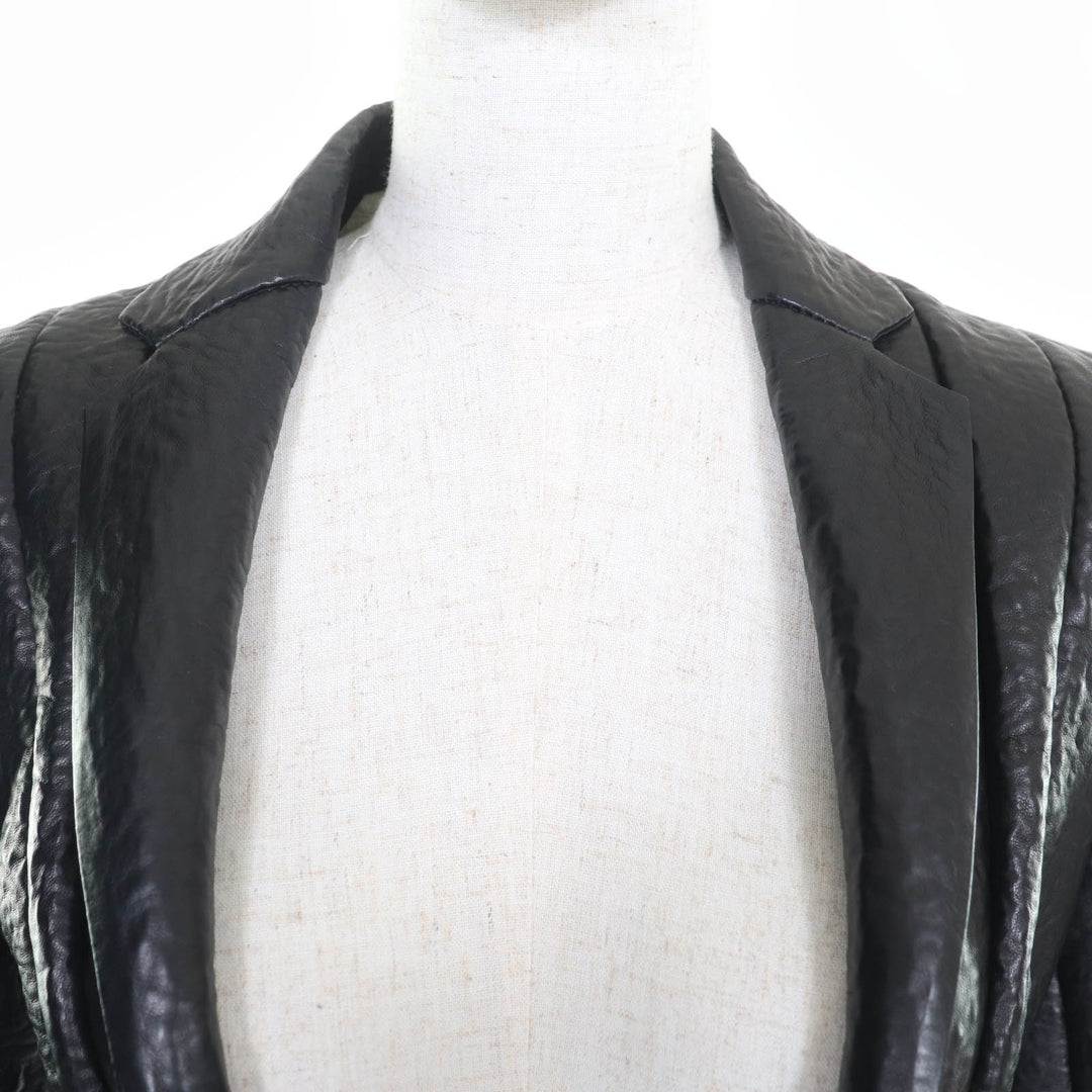 非常に良い CELINE ジャケット ブラック シープレザー レディース 36 2 5G89 3765