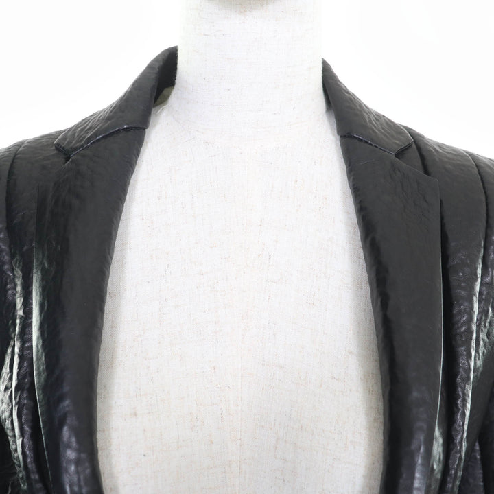 非常に良い CELINE ジャケット ブラック シープレザー レディース 36 2 5G89 3765