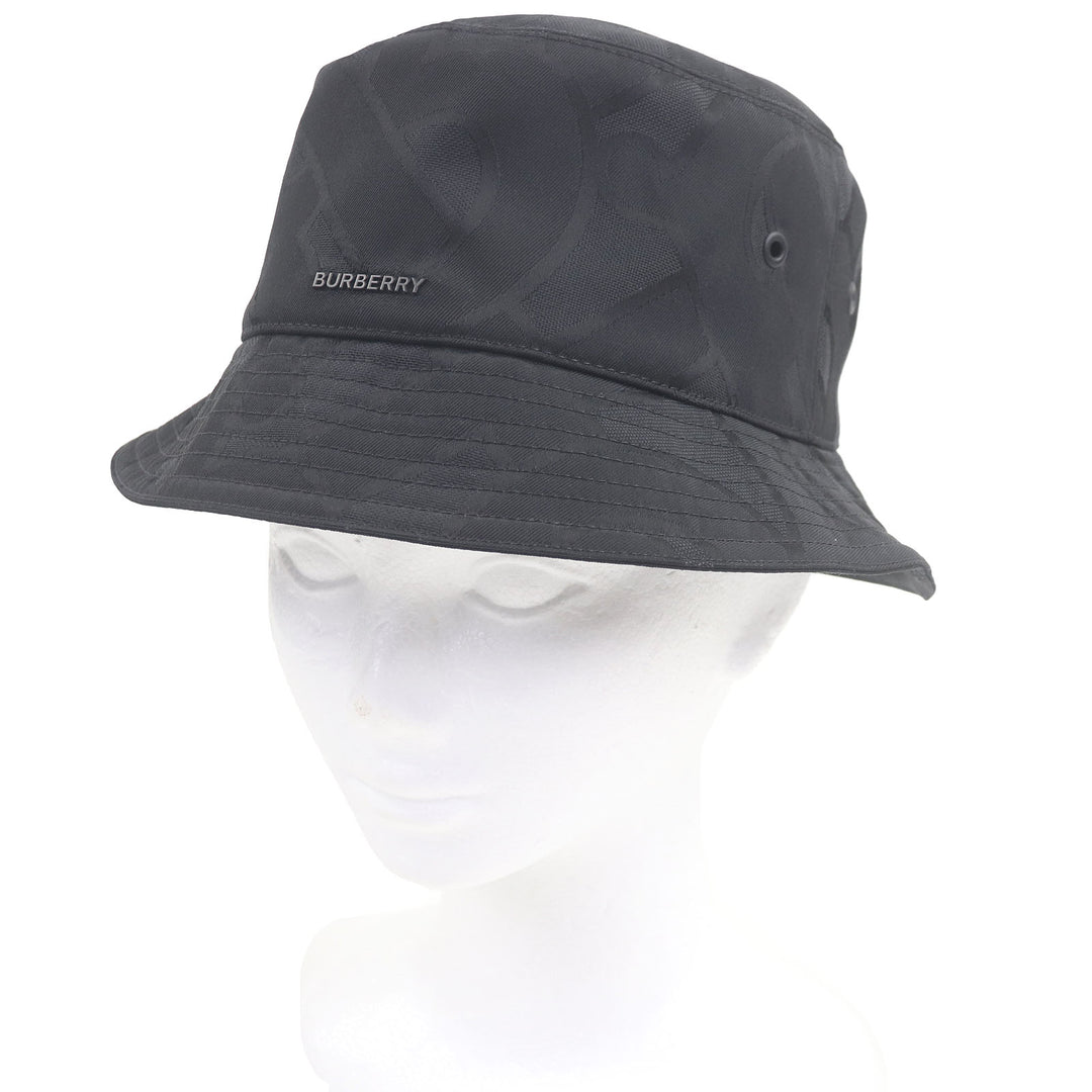 優れたBURBERRY帽子TBロゴオールオーバープリントバケットハットメタルロゴ付き