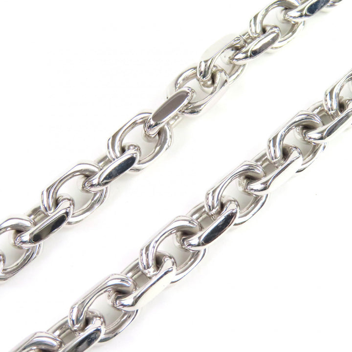 Great PRADA Silver ChainNecklace Triangle logo current products 925 2JCA96