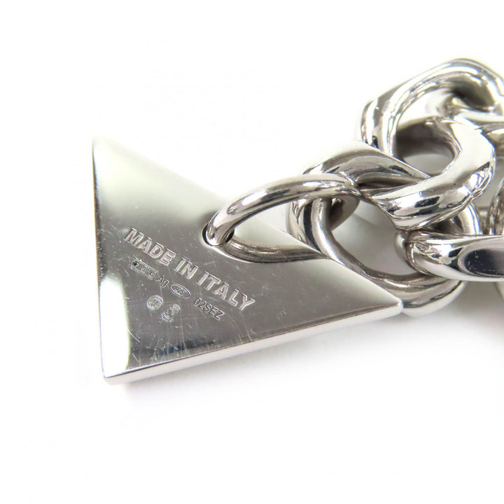 Great PRADA Silver ChainNecklace Triangle logo current products 925 2JCA96