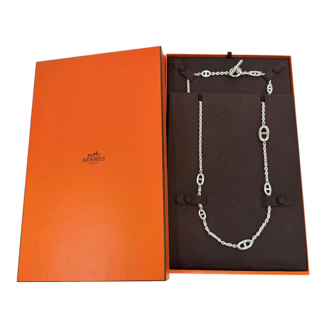 Great HERMES Farandole Necklace Chaine d'Ancre accessories AG925 Women