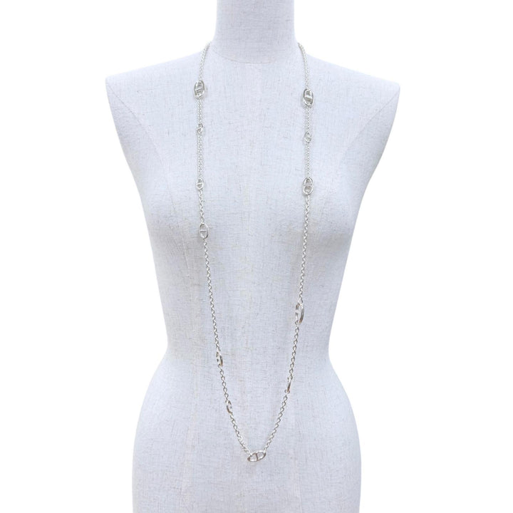 Great HERMES Farandole Necklace Chaine d'Ancre accessories AG925 Women