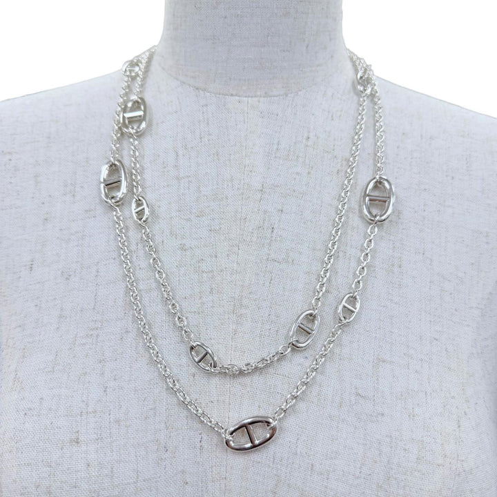 Great HERMES Farandole Necklace Chaine d'Ancre accessories AG925 Women