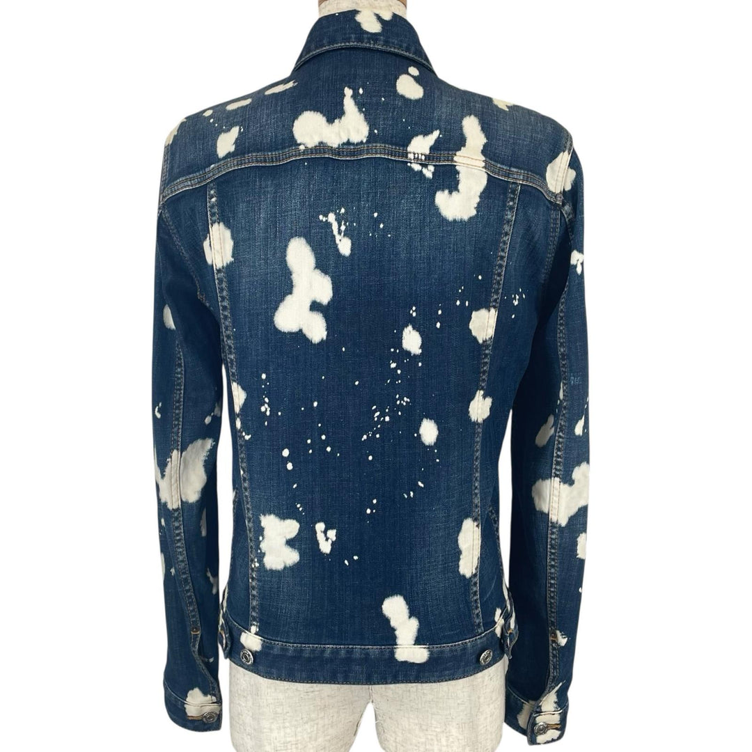 DSQUARED2 デニムジャケット スプラッシュペイント インディゴブルー コットン レディース 36 VO015770