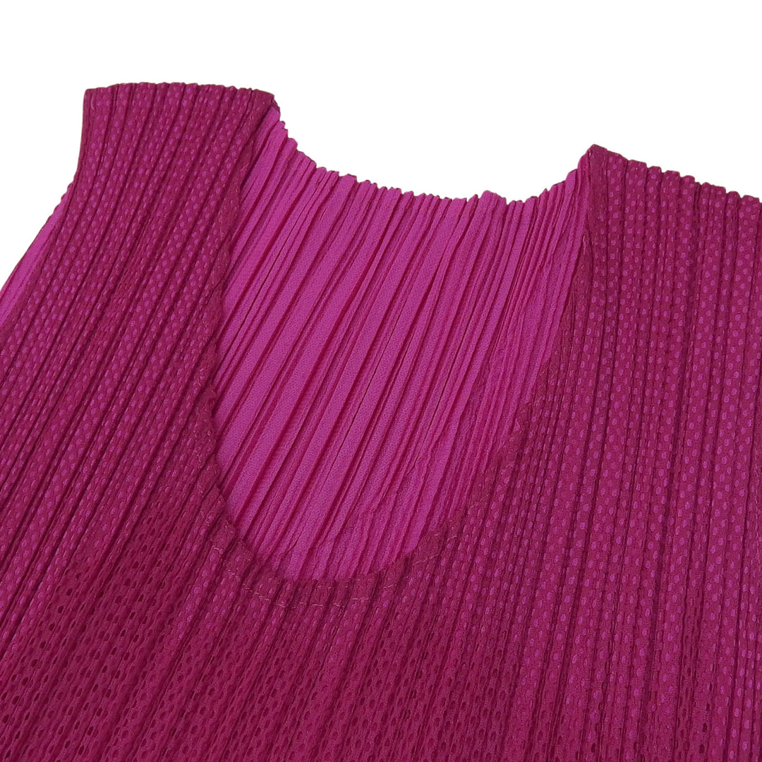 PLEATS PLEASE ワンピース パープル ポリエステル レディース 3 PP14-JH675 美品