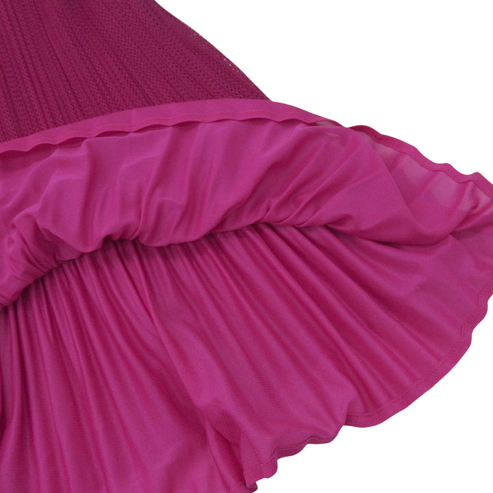 PLEATS PLEASE ワンピース パープル ポリエステル レディース 3 PP14-JH675 美品