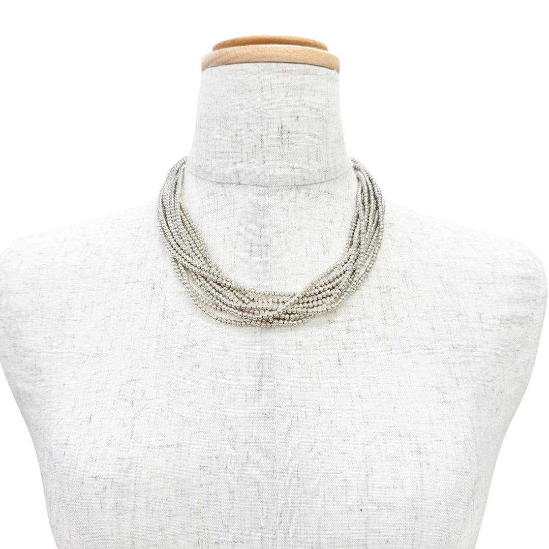 Great TIFFANY&Co. Necklace 10-strand Ball Chain Necklace Silver 925 Women