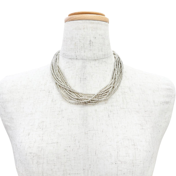 Great TIFFANY&Co. Necklace 10-strand Ball Chain Necklace Silver 925 Women