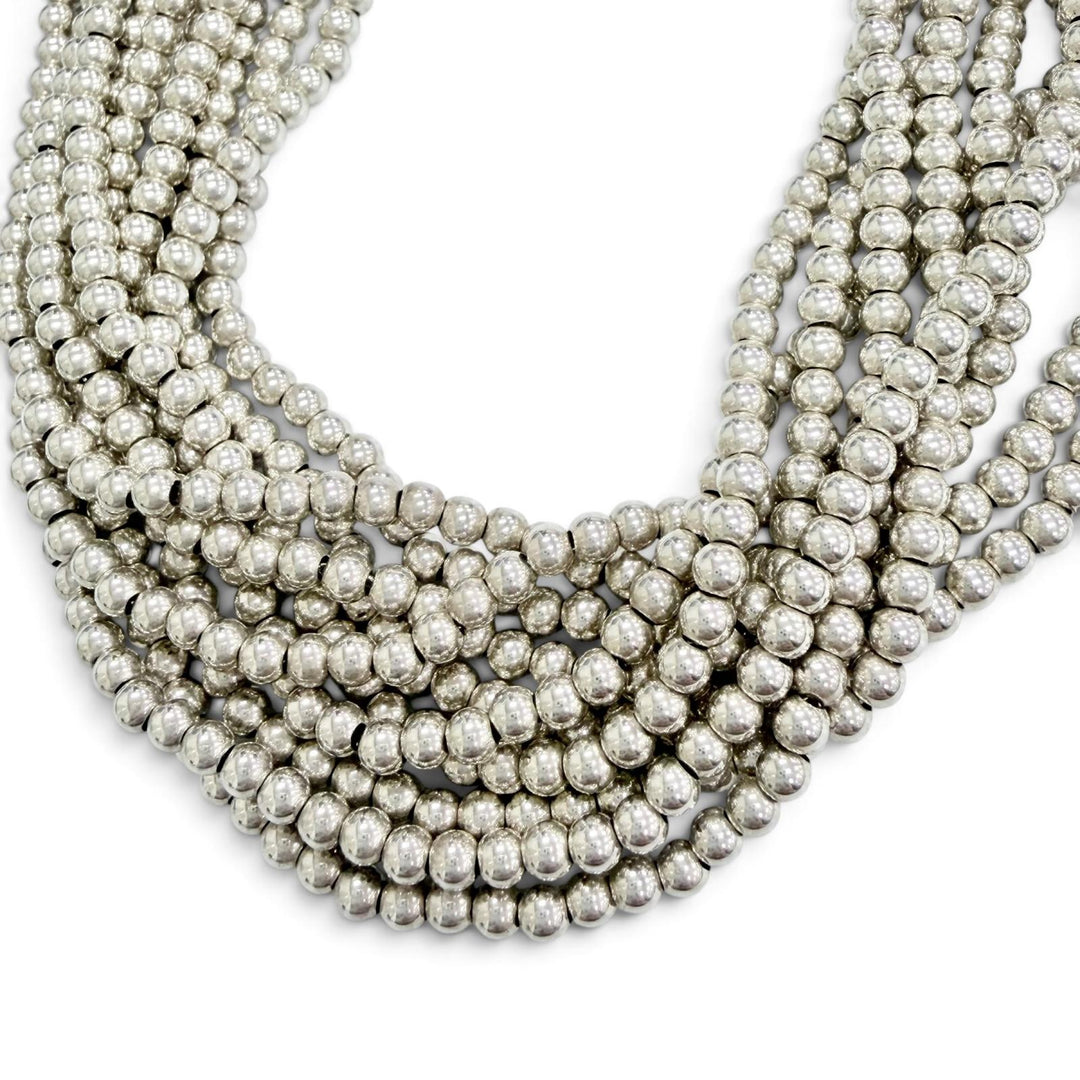 Great TIFFANY&Co. Necklace 10-strand Ball Chain Necklace Silver 925 Women